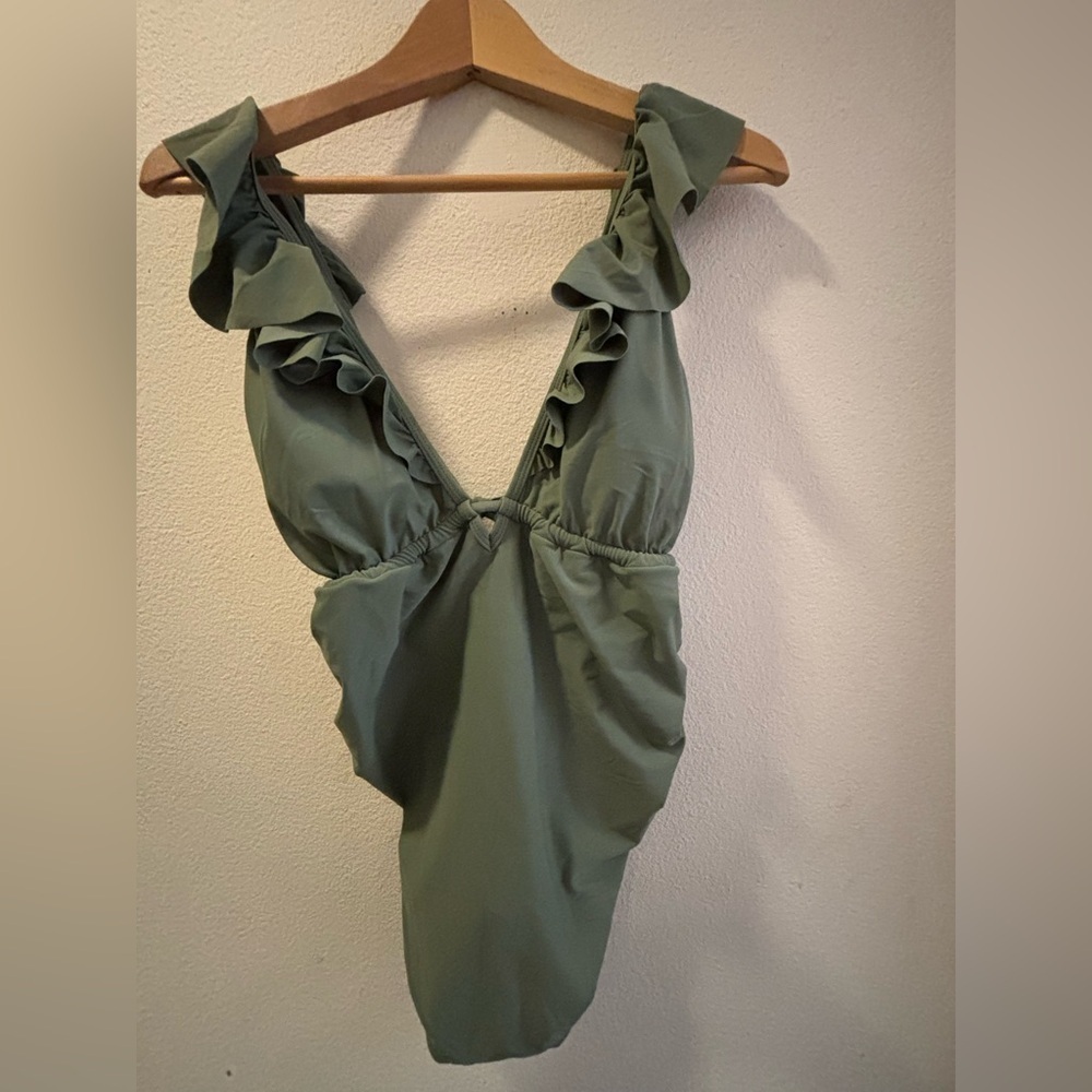 NWOT sage green bathing suit